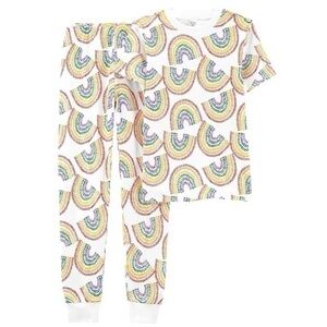 CARTER'S Adult Rainbow Snug Fit Top Short Sleeve and Pant Pajama 2 Piece Set NWT